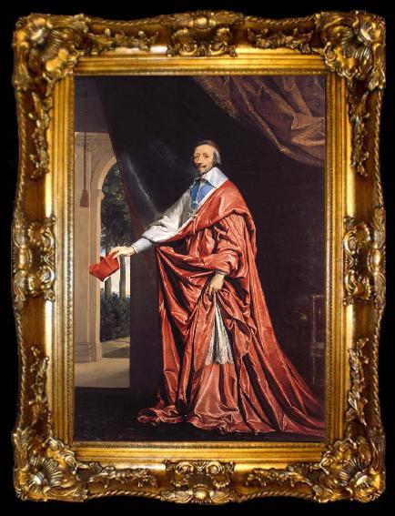 framed  Philippe de Champaigne Cardinal Richelieu, ta009-2